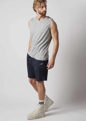 Men's Navy jersey shorts in organic organic cotton_103624