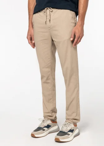 Men's Sand Chino Pants in linen and organic cotton_103359