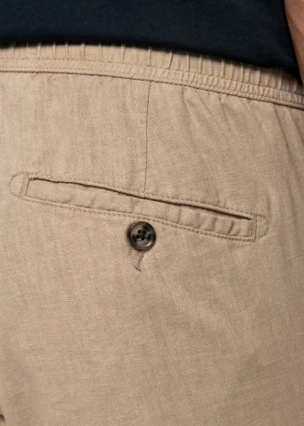 Pantaloni Chino uomo Sabbia in lino e cotone biologico_103360