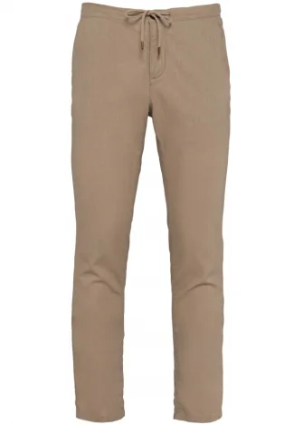 Pantaloni Chino uomo Sabbia in lino e cotone biologico_103386