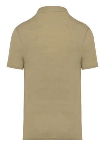 Men's linen polo shirt - Olive_103660