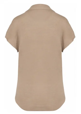 Polo Lina for woman in Linen - Sand_103413