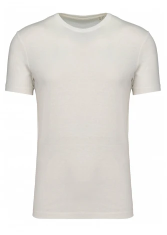 CHARLIE unisex t-shirt in organic cotton and linen - Ivory_103419
