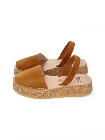 Women's Turin Sandals in Natural Leather and Cork_103825