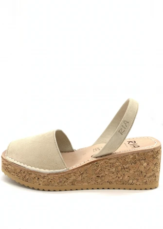 Women's Venecia Sandals in Natural Leather and Cork_103838