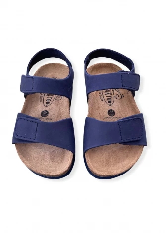 Partner BLUE ergonomic sandals for children in cork and natural leather_103877
