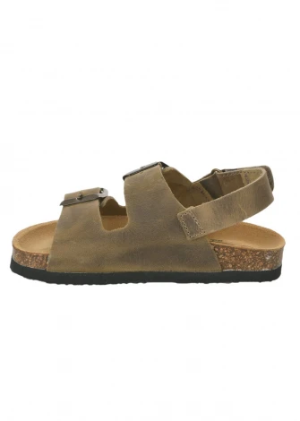 Poli Khaki ergonomic sandals for Children in cork and natural leather_103883