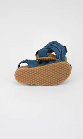 Pan Nobuck sandals for babies first steps in cork and natural leather_104030