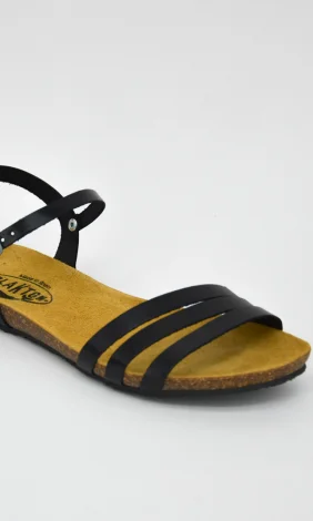 Mam Aloo black sandals for Women in cork and natural leather_103983