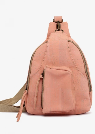 One shoulder backpack in natural cork_104145
