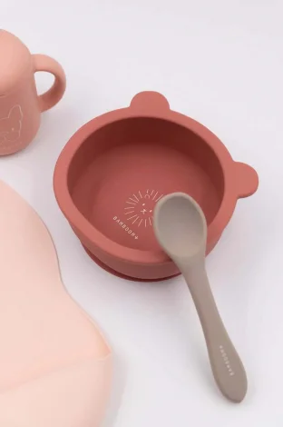 Silicone Baby Feeding Set - Pink_104619