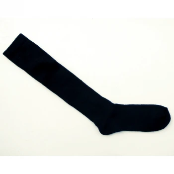 Black Knee high socks in organic cotton terry_43221