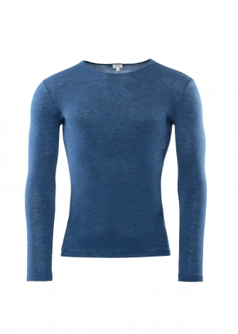 Liam MidBlue Organic Wool and Organic Cotton Men's Sweater_105482