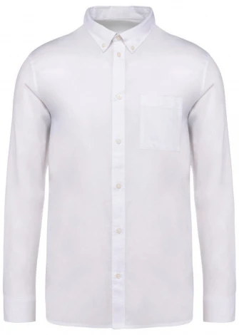 White washed shirt for men in Lyocell TENCEL and organic cotton_105764