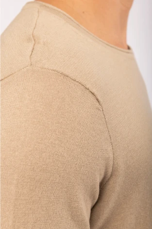 Men's raw cut pullover in pure organic cotton._105774
