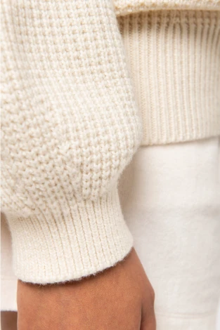Ivory women's oversize jumper in merino wool and organic cotton_105795