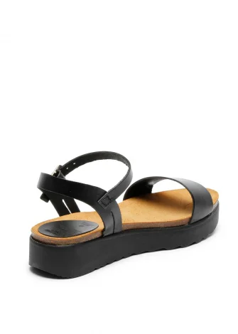 Eden women's vegetable-tanned leather sandals - Black_110274