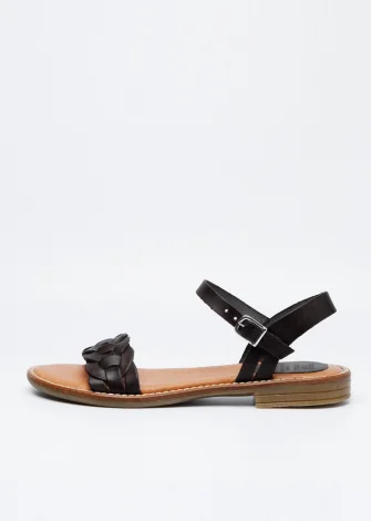 Kea women's vegetable-tanned leather sandals - Black_110281