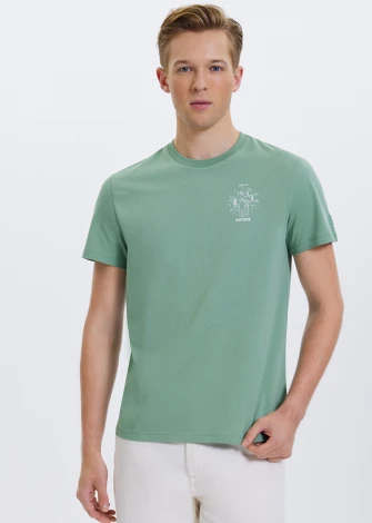 Meet Green T-shirt for men in pure organic cotton_107427
