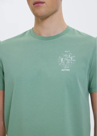 Meet Green T-shirt for men in pure organic cotton_107428