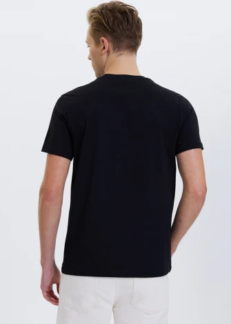 T-shirt Nature Black da uomo in puro cotone organico_107429