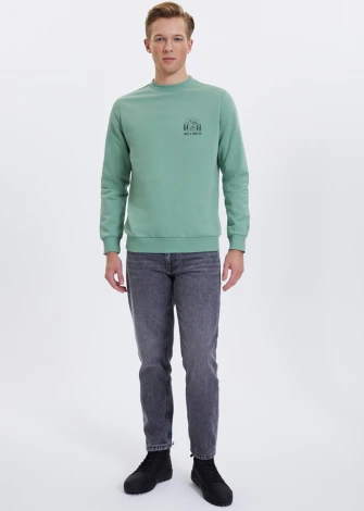 Men's Breath Green sweatshirt in pure organic cotton_107446
