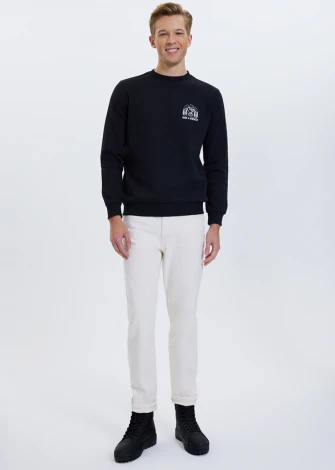 Men's Breath Black sweatshirt in pure organic cotton_107453