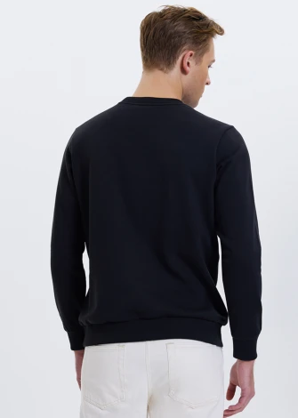 Men's Breath Black sweatshirt in pure organic cotton_107455