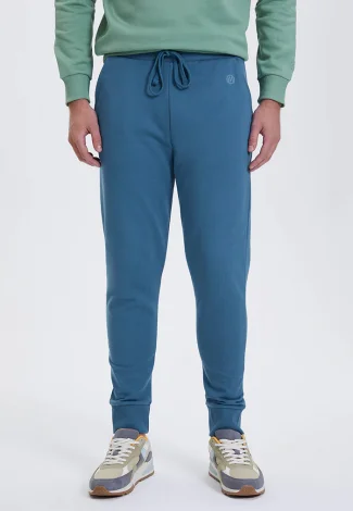 Men's Core Blue jogger trousers in pure organic cotton_108463