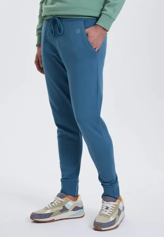 Pantaloni jogger Core Blue da uomo in puro cotone organico_108465