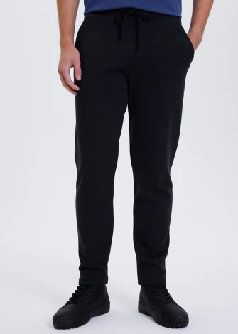 Men's Core Black tracksuit trousers in pure organic cotton_107477