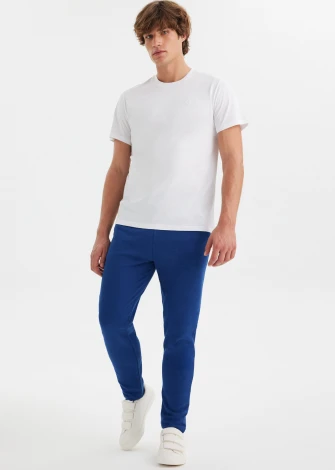Men's Core Blue tracksuit trousers in pure organic cotton_107481