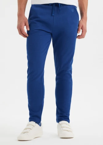 Men's Core Blue tracksuit trousers in pure organic cotton_107483