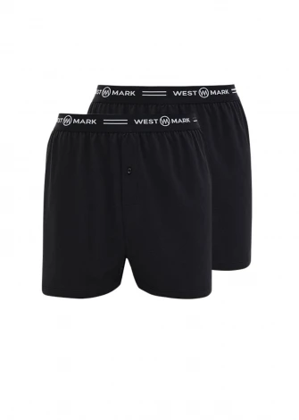 Teddy Black 2 pcs men's boxer shorts in organic cotton_107565