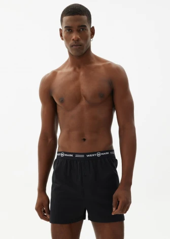 Teddy Black 2 pcs men's boxer shorts in organic cotton_107567