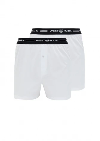 Teddy White 2 pcs men's boxer shorts in organic cotton_107569