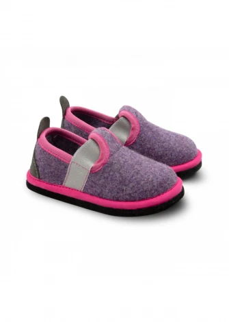 Muvy Blueberry wool felt slippers for children_107600