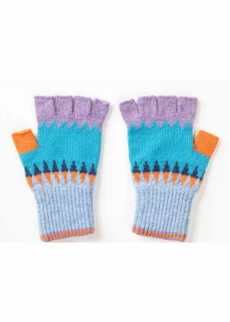 Alloa Scottish Fingerless Gloves for women in pure merino wool_107734