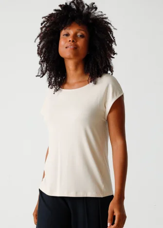 Women's Atalia T-shirt in Modal Tencel - Cream_108267