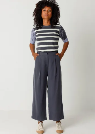Women's ILIA culotte trousers in sustainable viscose Ecovero - Dark Grey_108303
