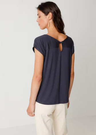 Women's Atalia T-shirt in Modal Tencel  - Dark grey_108326