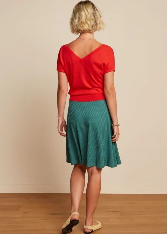 Double V Red-shirt in organic cotton_109502