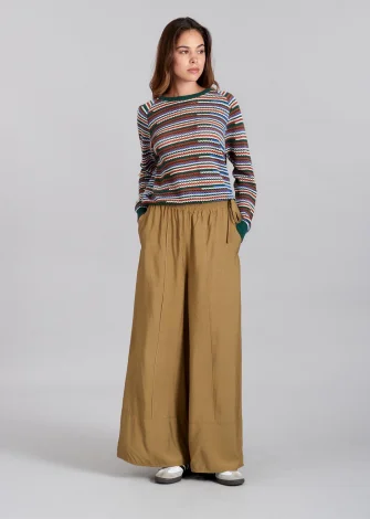 Marie women's trousers in viscose EcoVero™ - Khaki_110564