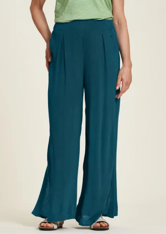 Pantaloni Blu Bermuda in EcoVero™_108973