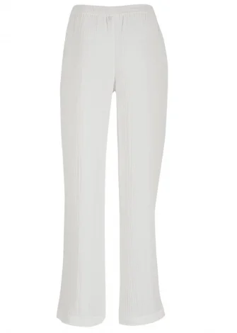 White women's muslin trousers in pure organic cotton_109370