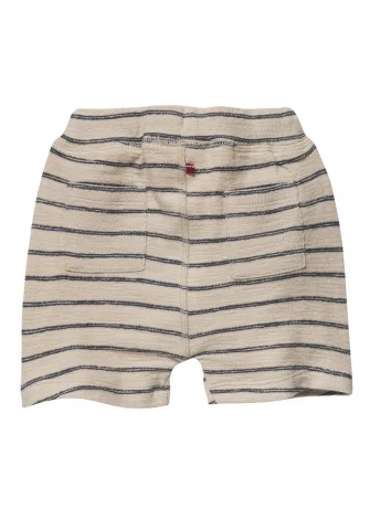 Shorts Beige stripes for children in pure organic cotton_109394