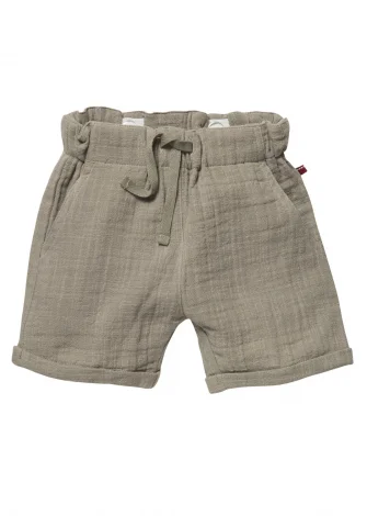 Khaki shorts for children in pure organic cotton_109405