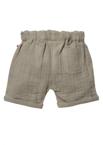 Khaki shorts for children in pure organic cotton_109406