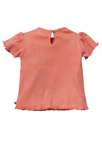 Raspberry T-shirt for girl in pure organic cotton_109408