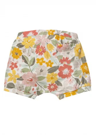 Flower shorts for girls in pure organic cotton_109416